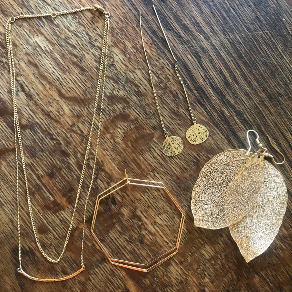 Gold plated jewelry bundle